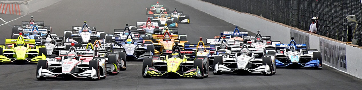 indy cars racing to through the start line Harrisburg